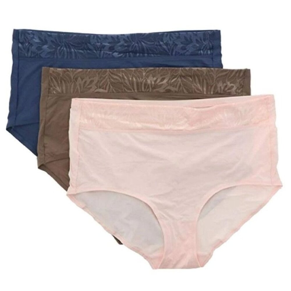 Breezies Jacquard Shine full brief Set of 3 LARGE  (BG-11)